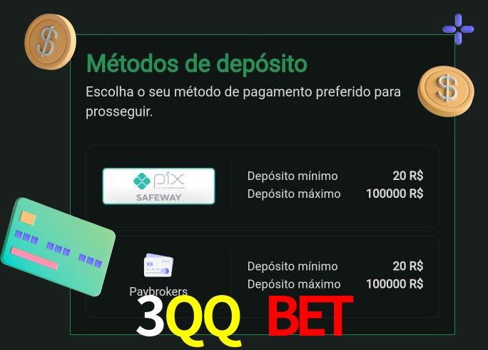 O cassino 3QQ Bet oferece uma grande variedade de métodos de pagamento